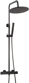 Wiesbaden Caral Regendouche - Met Thermostatische Mengkraan & Handdouche - Gun Metal