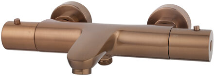 Wiesbaden Caral Thermostatische Badmengkraan - Geborsteld Koper Brons Finish