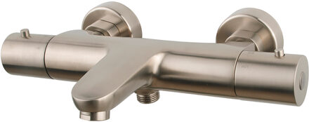 Wiesbaden Caral Thermostatische Badmengkraan Geborsteld Staal - Hoogwaardige Kwaliteit