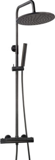 Wiesbaden Caral Thermostatische Regendoucheset - Opbouw - Gunmetal PVD