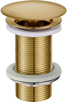 Wiesbaden Caral Verlengde Open Afvoerplug 5/4" Geborsteld Messing
