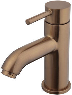Wiesbaden Caral Wastafelkraan laag - Geborsteld Brons Koper - PVD