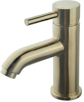 Wiesbaden Caral Wastafelkraan laag - Geborsteld Messing - PVD