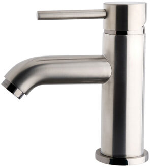 Wiesbaden Caral Wastafelkraan laag- Geborsteld Staal