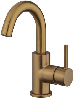 Wiesbaden Caral Wastafelkraan met Draaibare Uitloop - Geborsteld Brons Koper - PVD
