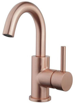 Wiesbaden Caral Wastafelkraan met Draaibare Uitloop - Geborsteld Koper