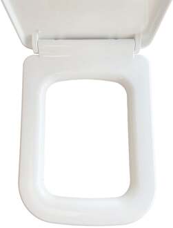 Wiesbaden Carré Toiletzitting - Softclose en Quick Release - Glans Wit