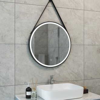 Wiesbaden Cinto LED Badkamerspiegel 60cm - Dimbaar & Verwarmd - Mat Zwart Helder/Koud wit;Warm wit;Natuurlijk wit