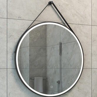 Wiesbaden Cinto LED Badkamerspiegel - Dimbaar & Verwarmd - Rond 80cm - Mat Zwart Helder/Koud wit;Warm wit;Natuurlijk wit