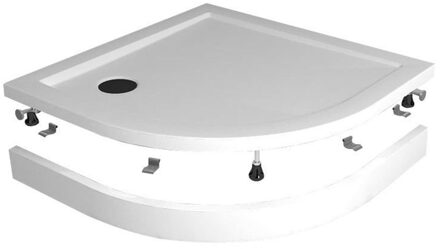 Wiesbaden Compo hoge douchebak acryl kwartrond 90x90x14cm wit sw95517/sw95519