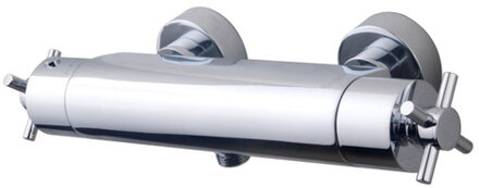 Wiesbaden Cool Touch Cross douchethermostaat, chroom