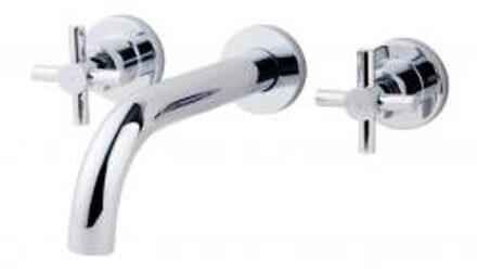 Wiesbaden Cross afbouwdeel uitloop 20cm zonder inbouwdeel chroom