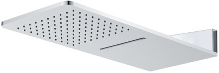 Wiesbaden Cube Luxe vierkante wand-hoofddouche+waterval 600x25 chr