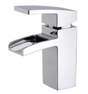 Wiesbaden Cube waterval kraan+klikwaste chroom