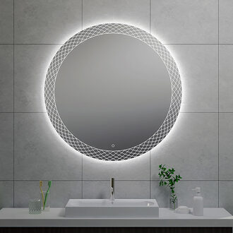 Wiesbaden Deco LED Badkamerspiegel - Dimbaar en Rond 100cm Zeer Warm Wit;Helder/Koud wit;Warm wit;Natuurlijk wit