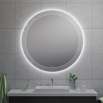 Wiesbaden Deco LED Badkamerspiegel - Dimbaar Rond 120cm Zeer Warm Wit;Helder/Koud wit;Warm wit;Natuurlijk wit
