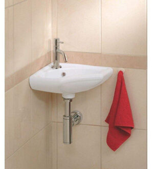 Wiesbaden Deluxe fonteinset compleet 35x35cm keramiek wit