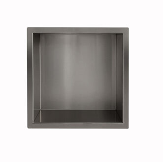 Wiesbaden Demis inbouwnis 30 x 30 x 7 cm gunmetal 33.4266 Gunmetal Geborsteld (Antraciet)