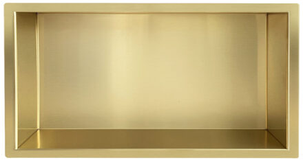 Wiesbaden Demis inbouwnis 30 x 60 x 10 cm geborsteld messing 33.2194 Messing Geborsteld (Goud)