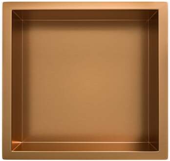 Wiesbaden Demis Inbouwnis 30x30x7cm - Geborsteld Brons Koper RVS