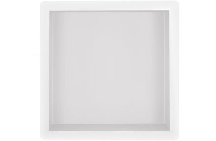 Wiesbaden Demis Inbouwnis 30x30x7cm - Mat Wit RVS Wandopslag