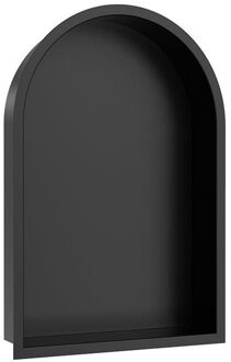 Wiesbaden Demis Inbouwnis - 30x45x7cm - rondboog - mat zwart 33.2141 Zwart mat