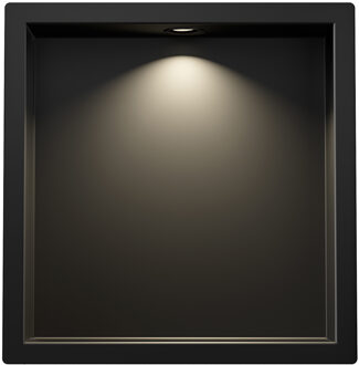 Wiesbaden Demis Inbouwnis LED 30x30x7cm Mat Zwart - Stijlvolle Badkamerverlichting