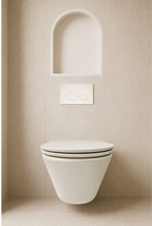 Wiesbaden Demis Inbouwnis - Ovaal - 30x45x10cm - Mat Wit