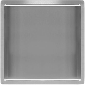 Wiesbaden Demis Inbouwnis RVS - 30x30x10cm Waterdichte Wandopslag