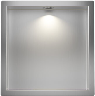 Wiesbaden Demis LED Inbouwnis 30x30x7cm - Roestvrij Staal