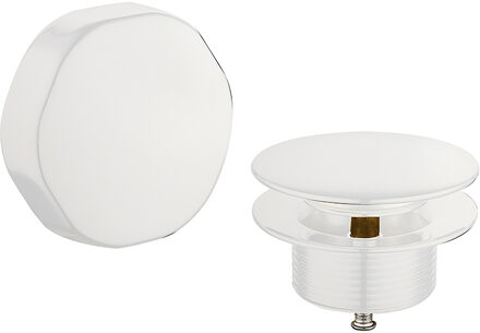 Wiesbaden Doblar Badafvoer met Overloop - Glans Wit