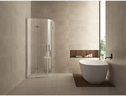 Wiesbaden Double Douchecabine Kwartrond met 2 Draaideuren - 1000x1000x2000x8mm - NANO - Helder Glas/Chroom