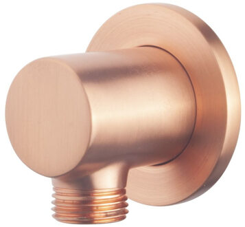 Wiesbaden Doucheaansluiting Wiesbaden Luxe Rond 1/2'' Messing Geborsteld Koper