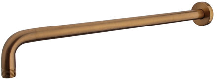 Wiesbaden Douchearm Rond Gebogen Caral Wiesbaden Muurbevestiging 45 cm Geborsteld Brons Koper
