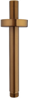 Wiesbaden Douchearm Wiesbaden Caral Met Plafondbevestiging 15 cm Geborsteld Brons Koper