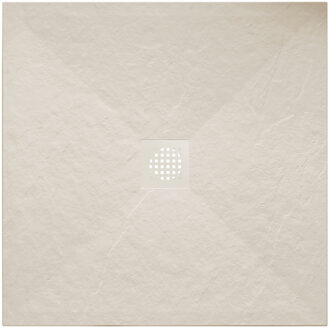Wiesbaden Douchebak Wiesbaden Stonea Antislip Composiet 90x90x3 cm Inkortbaar Beige