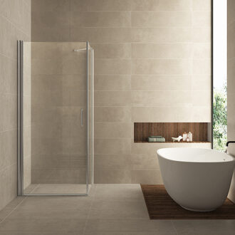Wiesbaden Douchecabine Swingdeur met Zijwand (90x90x200) Chroom 8mm Glas NANO Anti-Kalk