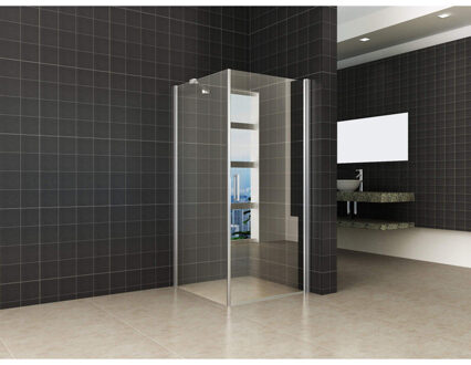 Wiesbaden Douchecabine Wiesbaden Luna 90 x 200 cm met swingdeur, omkeerbaar