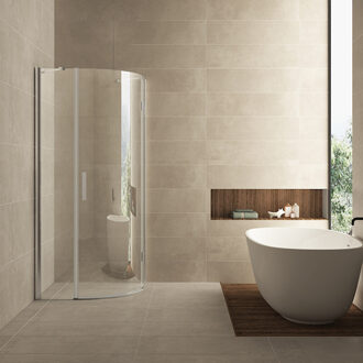 Wiesbaden Douchecabine Wiesbaden Luna kwartrond 90 x 200 cm chroom rechtse uitvoering