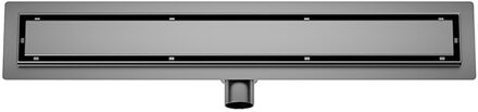 Wiesbaden Douchegoot met Tegelrooster en Flens - 70x7cm - Gunmetal