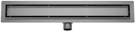 Wiesbaden Douchegoot met Tegelrooster en Flens Wiesbaden Suus 100x7 Cm Gunmetal