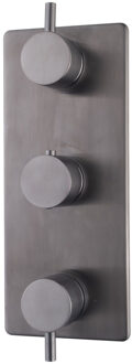 Wiesbaden Douchekraan Inbouw Wiesbaden Caral Thermostatisch 3-Weg Gunmetal