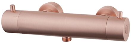 Wiesbaden Douchekraan Wiesbaden Cool Touch Thermostatisch Opbouw Rond Geborsteld Koper 2 Greeps