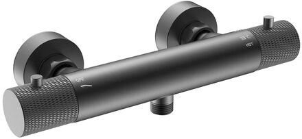 Wiesbaden Douchemengkraan Thermostatisch Wiesbaden Ribbd Gunmetal