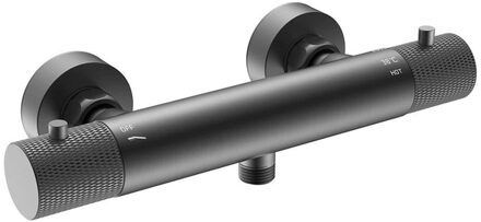 Wiesbaden Douchemengkraan Thermostatisch Wiesbaden Ribbd Gunmetal