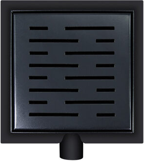 Wiesbaden Doucheput met Flens - Zijuitlaat - 20x20cm - Mat Zwart