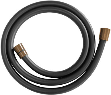 Wiesbaden Doucheslang Wiesbaden Dani Kunststof 150 Cm Mat Zwart En Geborsteld Brons Koper