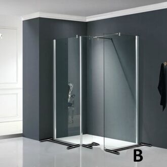 Wiesbaden Douchewand deel B 50x200cm muurprofiel Nano antikalk coating