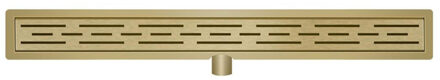 Wiesbaden Drain Douchegoot Incl. Flens - 80cm - Geborsteld Messing - Goud Look