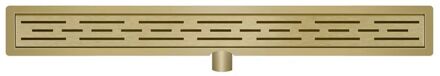 Wiesbaden Drain Douchegoot Incl. Flens - 80cm - Geborsteld Messing - Goud Look